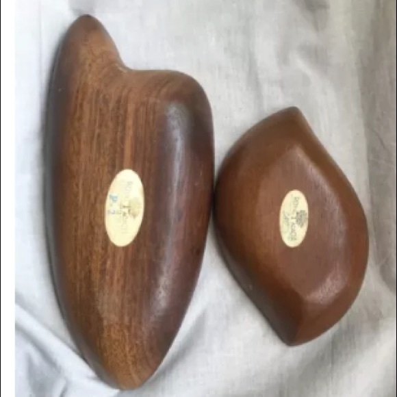 Royal Acacia Monkey Wood Two Vintage Serving Pieces - Picture 8 of 9